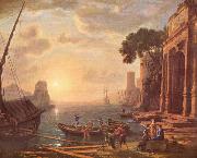 Claude Lorrain, Hafen beim Sonnenuntergang